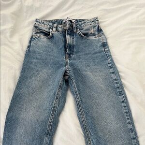 Zara Sky Blue High Rise Jeans